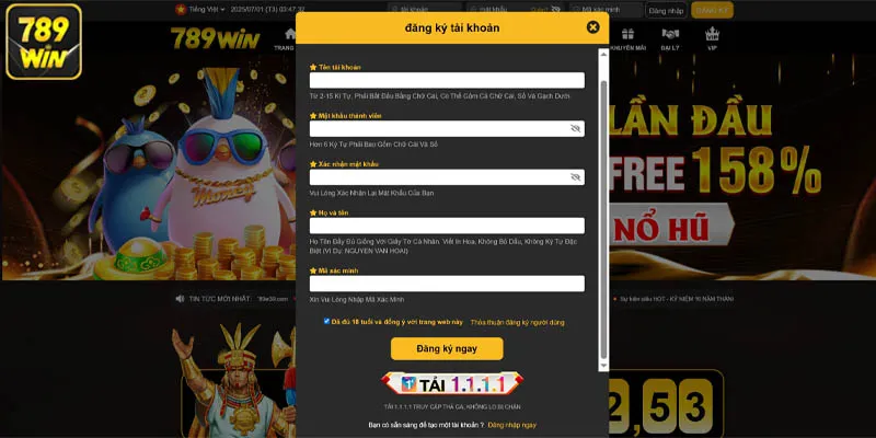 Đăng Ký 789WIN chỉ với 4 bước siêu đơn giản